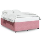 vidaXL Cadre de lit Rose 140x200 cm Velours
