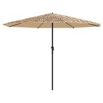 vidaXL Parasol de jardin avec mât en acier marron 324x324x247 cm