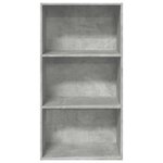 vidaXL Bibliothèque gris béton 60x30x114 cm bois d'ingénierie