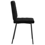 vidaXL Chaises à manger lot de 4 Noir Velours
