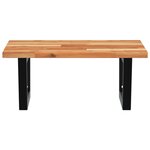 vidaXL Étagère de vasque murale acier et bois massif d'acacia