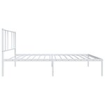 vidaXL Cadre de lit métal sans matelas avec tête de lit blanc 80x200cm