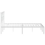 vidaXL Cadre de lit métal sans matelas et tête de lit blanc 120x190 cm