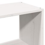 vidaXL Lit bibliothèque sans matelas blanc 90x200cm bois de pin massif
