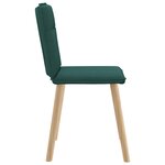vidaXL Chaises à manger lot de 4 vert foncé tissu