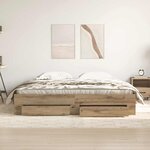 vidaXL Cadre de lit Chêne artisanal 180 x 200 cm Bois d'ingénierie