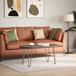 vidaXL Pieds en épingle à cheveux pour table basse 4 pièces Acier naturel 42 cm Acier massif