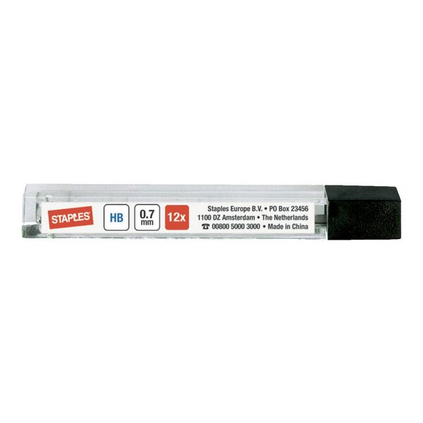 Mine pour porte-mines, mine HB de 0,7 mm (tube 12 unités)