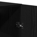 vidaXL Armoires 2 pièces en chêne noir 69 5x34x180 cm en bois composite.