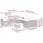 vidaXL Ensemble de canapé de jardin 13 Pièces beige et gris clair