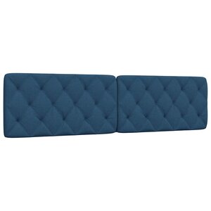 vidaXL Coussin de tête de lit bleu 200 cm tissu