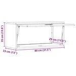 vidaXL Armoire murale pour garage Blanc 80 x 33 x 35 cm