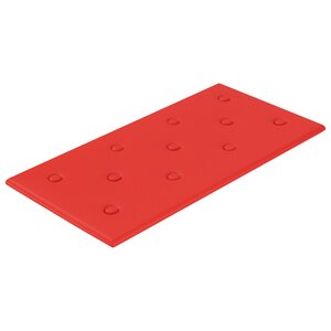 vidaXL Tête de lit murale 12 Pièces Rouge 60 x 30 cm Simili cuir