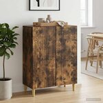 vidaXL Buffet Chêne fumé 66 x 34 5 x 90 cm Bois d'ingénierie