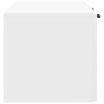 vidaXL Meuble TV mural Montage mural Blanc brillant 78 5 x 31 x 30 cm