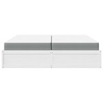 vidaXL Lit avec matelas blanc 200x200 cm bois massif de pin