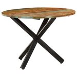 vidaXL Table à dîner ronde 100x100x75 cm Bois de récupération massif