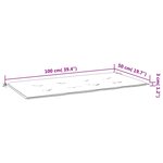 vidaXL Coussin de banc de jardin carreaux noir 100x50x4cm tissu oxford