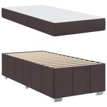 vidaXL Cadre de lit avec matelas Marron foncé 90 x 200 cm tissu