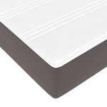 vidaXL Cadre de lit avec matelas Gris 120 x 200 cm tissu
