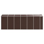 vidaXL Abri de jardin marron 191x555x198 cm acier galvanisé