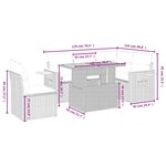 vidaXL Salon de jardin 6 Pièces avec coussins noir résine tressée