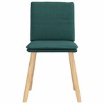 vidaXL Chaises à manger lot de 6 vert foncé tissu