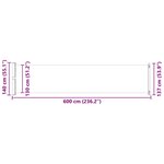 vidaXL Auvent latéral rétractable de patio 140x600 cm Noir