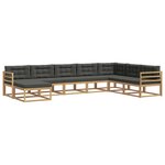 vidaXL Ensemble de canapés d'extérieur 8 pc Blanc et anthracite