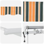 vidaXL Auvent Rétractable 500 × 300 cm Vert et jaune