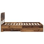 vidaXL Cadre de lit Bois ancien 120 x 190 cm Bois d'ingénierie