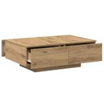 vidaXL Table basse chêne artisanal 90x60x31 cm bois d'ingénierie