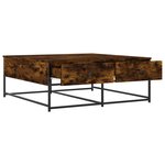 vidaXL Table basse chêne fumé 100x99x40 cm bois d'ingénierie
