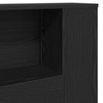 vidaXL Cabinet de Tête de Lit Chêne noir 180 x 18.5 x 102.5 cm