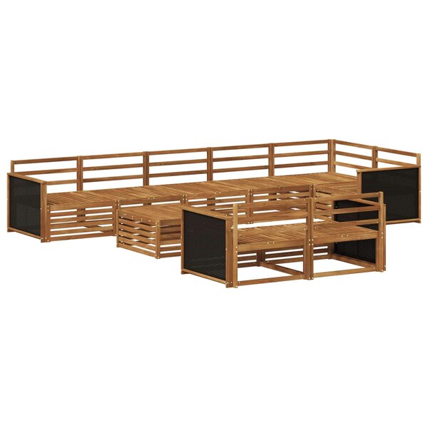 vidaXL Ensemble de canapés d'extérieur 9 Pièces