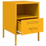 vidaXL Table de chevet jaune moutarde 36x39x50 5 cm
