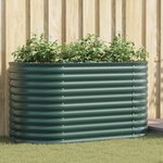 vidaXL Jardinière Élevée Verte 160x80x81 cm Acier Galvanisé