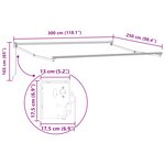 vidaXL Auvent Rétractable Manuel Beige 300x250 cm