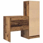 vidaXL Bureau avec tiroir 2 Pièces Bois ancien