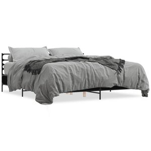 vidaXL Cadre de lit sans matelas noir 200x200 cm