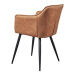 Chaise de salle à manger velours 81 x 57 x 53 cm marron 03_0009202