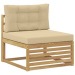 vidaXL Ensemble de canapés d'extérieur 8 pc Blanc et Beige Polyester