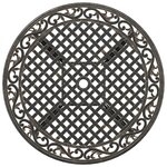 vidaXL Table de jardin bronze Ø90x75 cm aluminium coulé