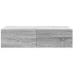 vidaXL Étagère murale avec tiroirs sonoma gris bois d'ingénierie
