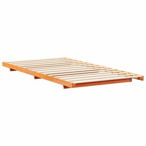 vidaXL Cadre de lit surélevé Marron cire 80 x 200 cm