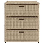 vidaXL Armoire de rangement de jardin beige 55x59x69 cm résine tressée