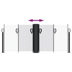 vidaXL Auvent latéral rétractable blanc 100x600 cm