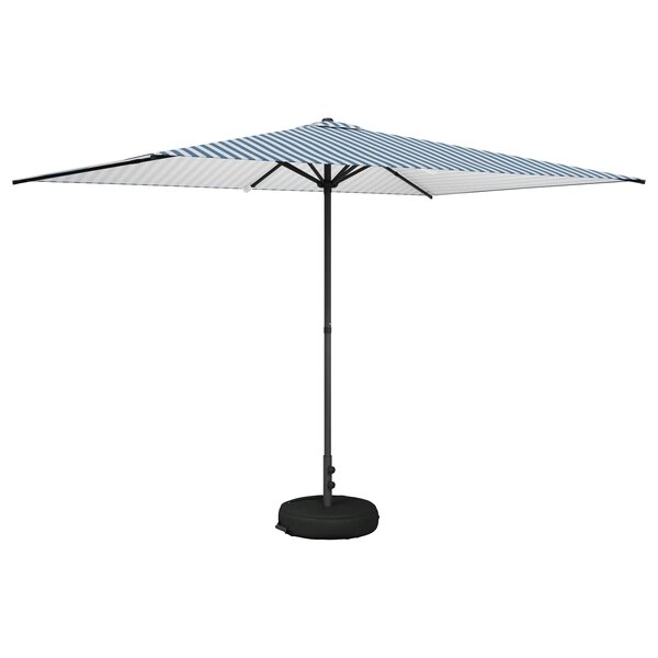 vidaXL Parasol de jardin avec base 200 x 300 cm Polyester