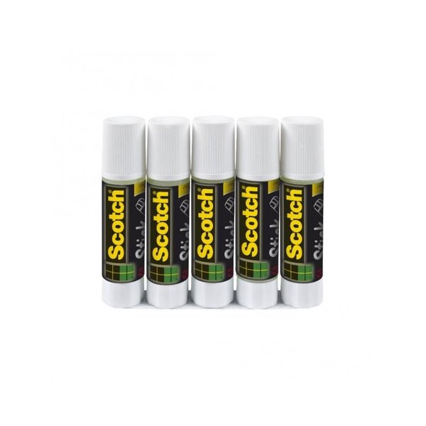 LOT DE 5 B TONS DE COLLE BLANCHE - 8G - SCOTCH