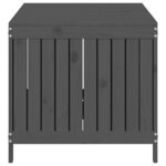 vidaXL Boîte de rangement de jardin Gris 147x68x64 cm Bois de pin